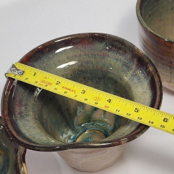 Vintage 3pc LANTERN HILL Pottery  Bowls Seagrove NC ( 2" - 4.5") Signed - Picture 4 of 12